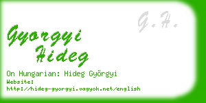 gyorgyi hideg business card