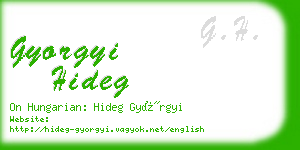 gyorgyi hideg business card